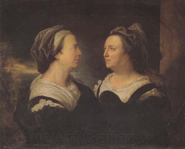 Hyacinthe Rigaud Two Views of the Artist's Mother (mk45) Spain oil painting art